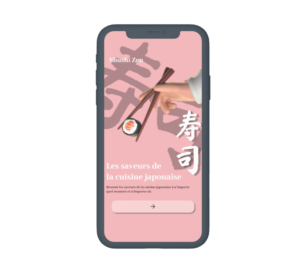 mockup accueil Sushi zen