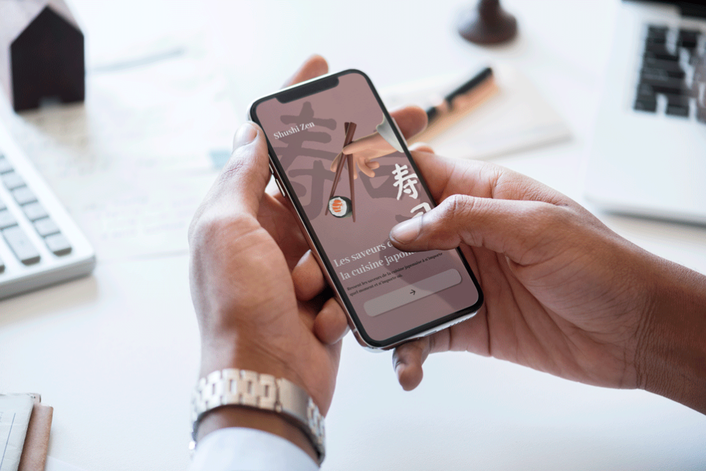 mockup sushi zen brand content étudiante